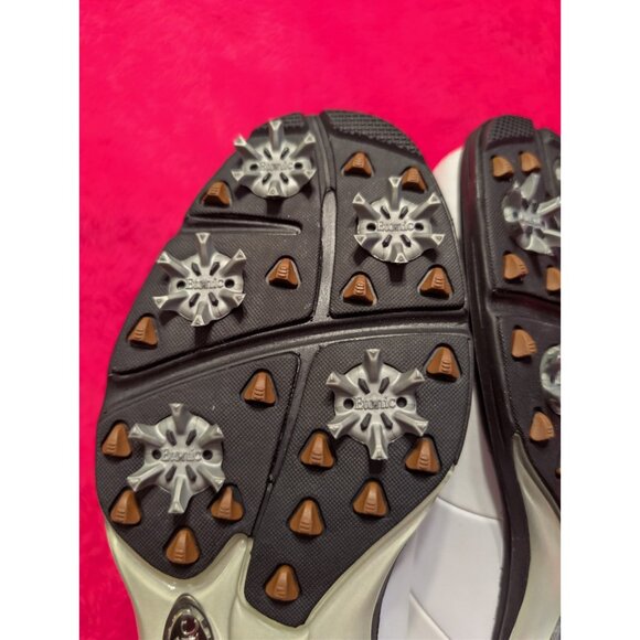 Etonic Stabilites Men’s Golf Shoes White Brown Leather Spiked Size 7 M 2004 VTG - Picture 8 of 11